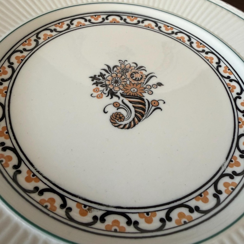 Set of 4 Antique Wedgwood Haddon Salad Plates Etruria England Vintage Porcelain